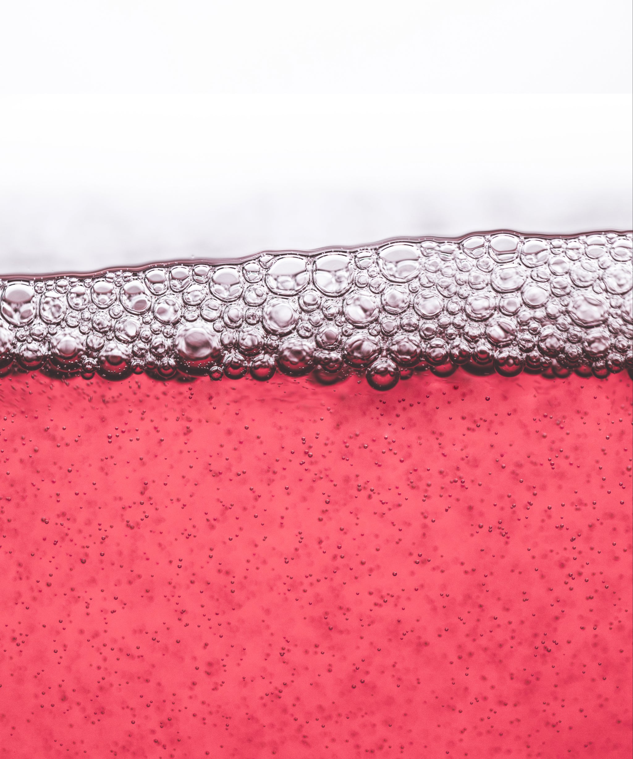 Close-up of pink charmat bubbles